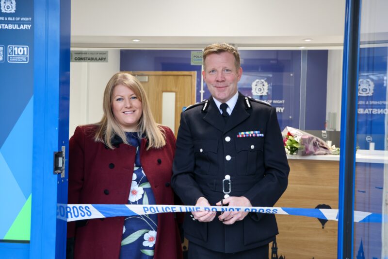 PCC Donna Jones and CC Scott Chilton opening Totton Police Station