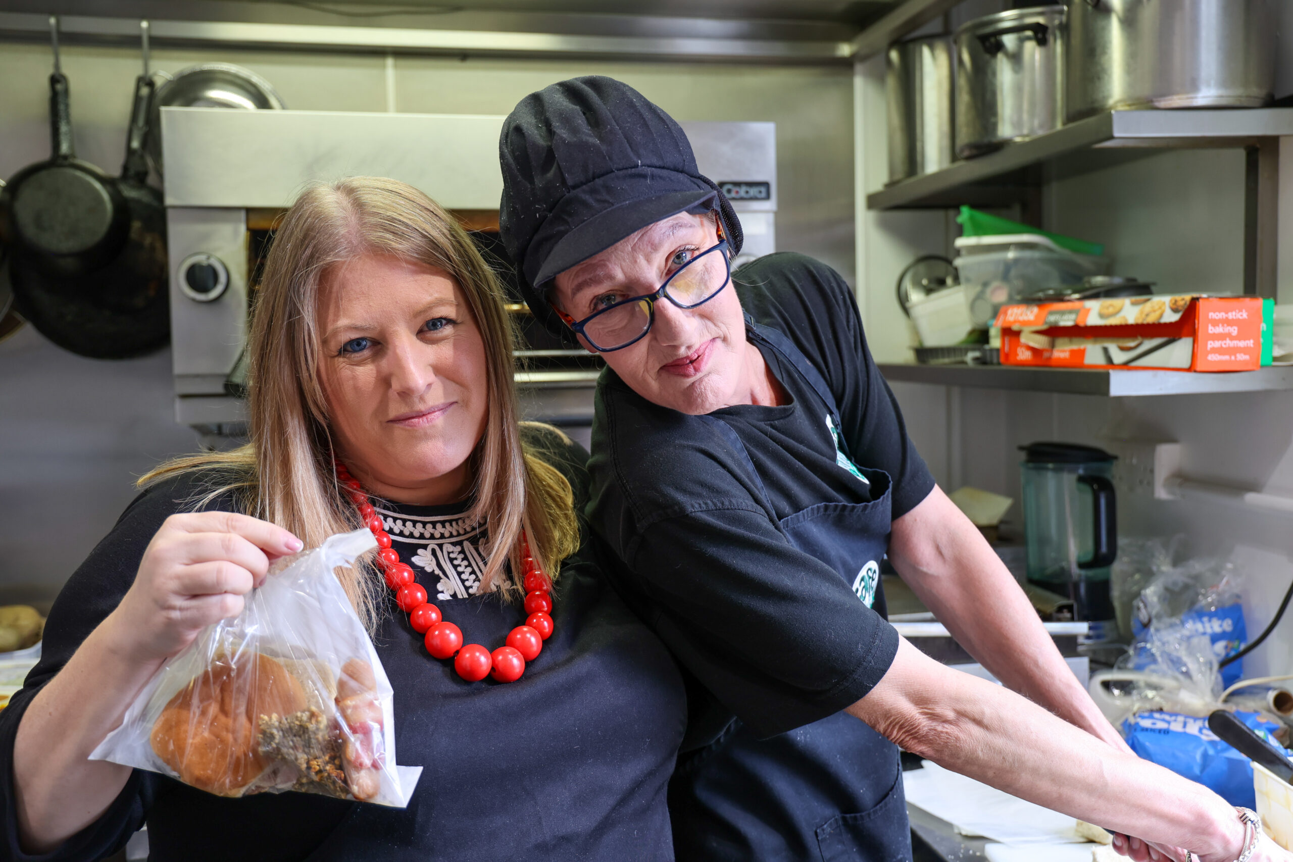 PCC Donna Jones with the chef at Cafe in the Park 